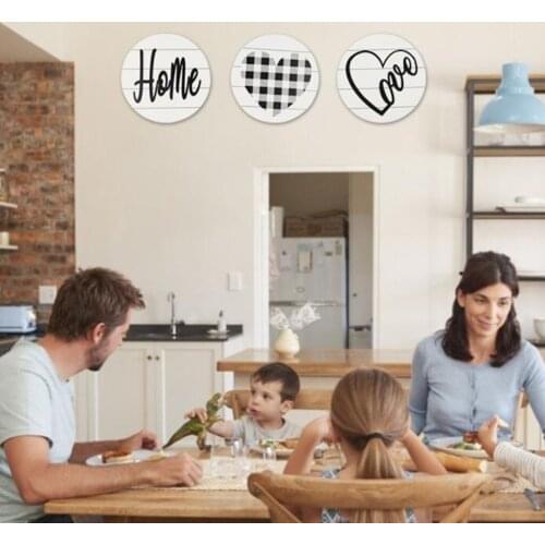 Wall Sign Decorative Kitchen Heart Love Hanging Decoration Vintage Handmade Wall with Hanger