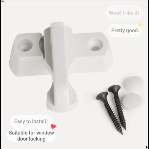 Plastic Child Safe Security Window Door Sash Lock Safety Lever Handle Sweep Latch K9FA