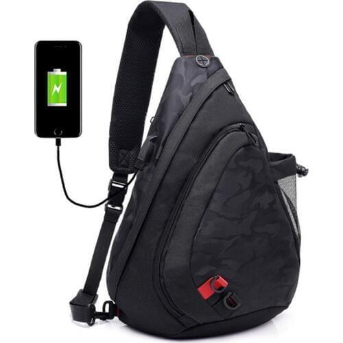 DINGXINYIZU Crossbody Bag Casual Chest Bag Waterproof Sling-Bag Fit forTeenagerUSB Charging Bags free hologram