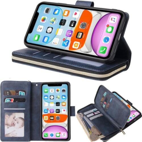 Luxury Zipper Wallet Leather Case For Nokia 3.1/5.1/5.1 plus/6.1/7.1/8.1 Case Cover Flip Magnetic 9 Card Ultra thin Phone Cover