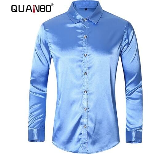 QUANBO 8 Colors Mens Shirt Regular Fit Poplin Long Shirts Big Size 5xl 6xl 7xl Solid Color Business Casual Mens Dress Shirts