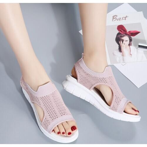 Women Sandals 2020 Female Shoes Women Summer Wedge Comfort Sandals Ladies Flat Slingback Flat Sandals Women Sandalias