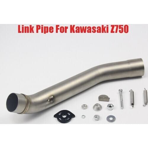 Motorcycle Exhaust Connect Pipe Mid Link Tube Slip on Z750 Exhaust System for Kawasaki Z750 2007 2008 2009 2010 2011 2012 2013
