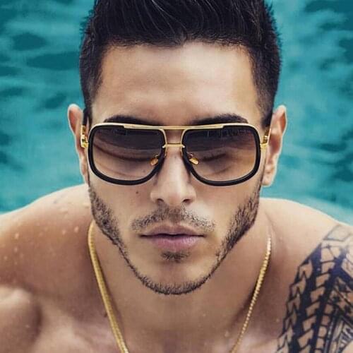 Oversized Men mach Sunglasses men luxury brand Women Sun Glasses Square Male retro sunglasses for men women gafas de sol hombre