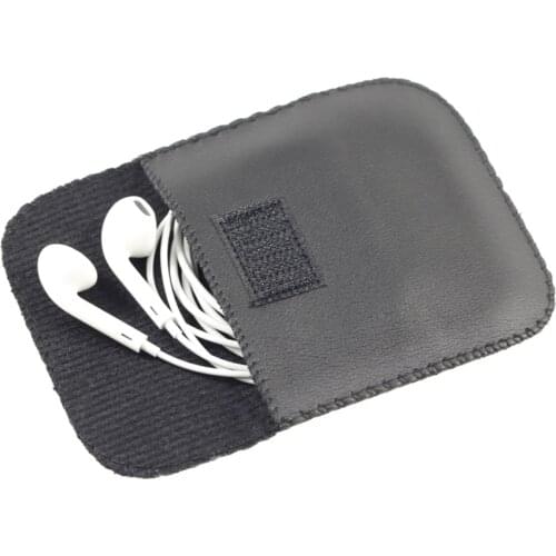 Waterproof Headset Storage Bag PU Leather Earphone Bag Portable Carrying Case for Headphone Mini Pouch for earbuds