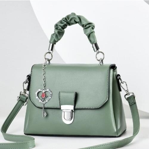 Love Pendant Women Bag European American Fashion Shoulder Bag Leather Women Handbag Female Bag Top Handle Bags Simple Style Bag