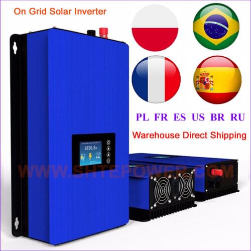 1KW 1000W Battery Discharge MPPT Solar Grid Tie Inverter with Limiter Sensor DC22-65V/45-90V AC 110V 120V 220V 230V 240V