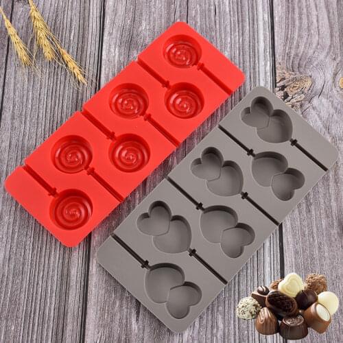 1PCS Lollipop Mold Silicone Mold Chocolate Mold Kitchen Fondant Molds DIY Confectionery Cake Decorating Tools Housewares kitchen