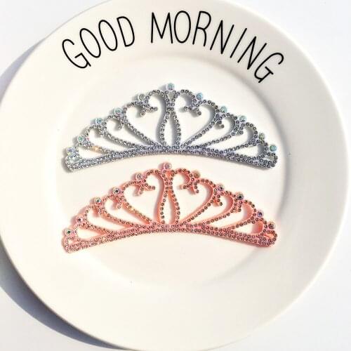 10pcs Rhinestones Princess Headband Elastic Hair Crown Tiara Cosplay Accessories Hair Band Accessory Party Gift Hair cloth patch