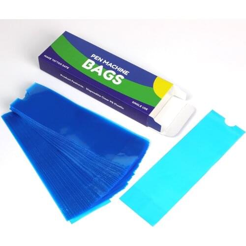 100Pcs Disposable Tattoo Pen Sleeves Tattoo Clip Cord Sleeves Bags Covers Bags for Tattoo Pen Machine Protection Bags