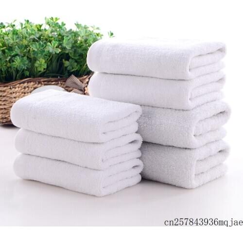 100 Pcs Face Towels Hotel Towels Small Hand Towels Hotel Soft White Cotton Towel for Restaurant Kindergarten