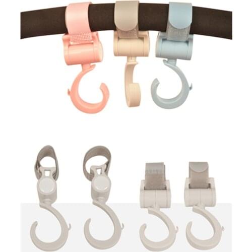2pcs/lot Baby Hanger Stroller Hooks Rotate 360 Degree Mommy Bag Hook Stroller Accessories for Cart Carriage Pram Hanging Bags