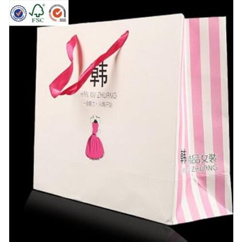2017 Paper Bag Beautiful Shopping bags Gift Paper Bag With Handle Shopping Paper Bags Wholesale Price size