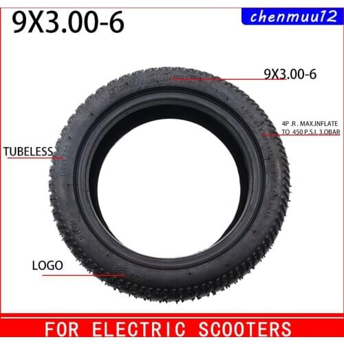 9 Inch 9x3.00-6 Tubeless Tire Vacuum Tyre for Electric Scooters Mini Motorcycle Bike Parts 9*3.00-6