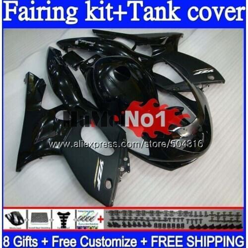 YZF-600R For YAMAHA YZF 600R 1996 1997 1998 1999 2000 2001 ALL Black 38MC.67 YZF600R Thundercat 96 97 98 99 00 01 02 Fairings