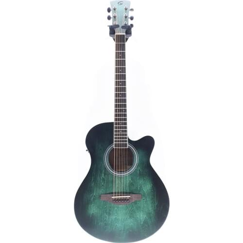 Acoustic guitar/electroacoustic SAGUARO amazing sound perfect-MINI JUMBO include pre-matte finish/Green