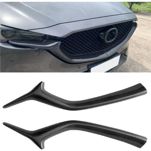 Car Grille Trim Strip For Mazda Cx-5 2017-2020 Cx5 Cx8 Front Bumper Full Star Racing Grills Cover Trim Accessories Grill