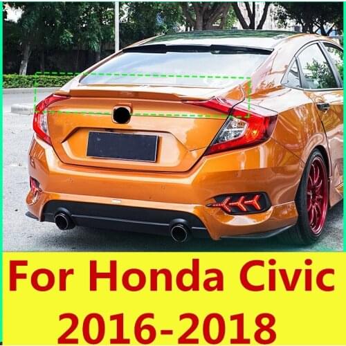 Car styling Modified rear wing duck tail wing Exterior decoration car Accessories For Honda Civic 2016-2018 10th Gen Sedan