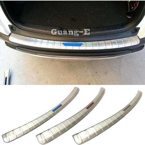 Car External Rear Bumper Protect Trunk Trim Cover Stainless Steel Plate Pedal 1pcs For Honda CRV CR-V 2017 2018 2019 2020