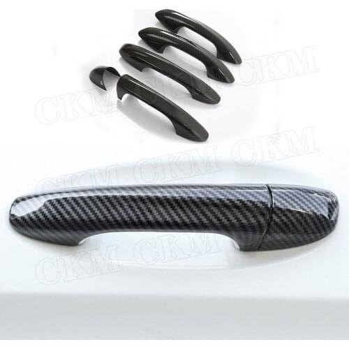 Carbon Fiber Side Door Handle Trim Cover Stickers For Benz A B C E GLA GLK CLA CLS Class W204 W176 W246 W218 W212