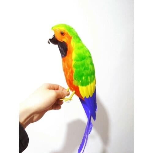 Big simulation parrot model toy foam&feathers green parrot bird doll gift about 42cm 2884