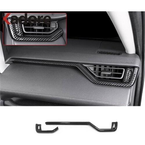 For Toyota RAV4 RAV 4 2019 2020 2021 Carbon Fiber Center Control Panel Molding Cover Trim Car Styling Interior Auto Accessories