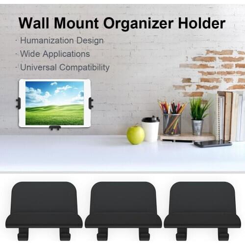 ABS Tablet Holder Wall Mount Organizer Outlet Hanging Holder Suitable For Ebook Tablet And Smart Phone 3pcs Wall Mount Stand