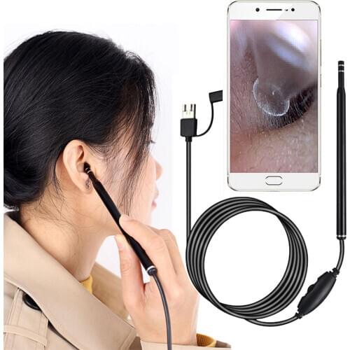 Ear Cleaning Endoscope 3 In USB HD Visual Ear Spoon Camera Android PC Ear Pick Otoscope Borescope Earwax Remover Health Care