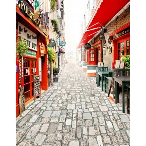 5x7ft Stone Road Store Photography Backdrops Photo Props Studio Background