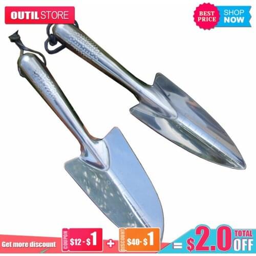 Realmote Stainless Steel Scale Garden camping survival Shovel Potted Planting Outdoor Farm Gardening Tools spade