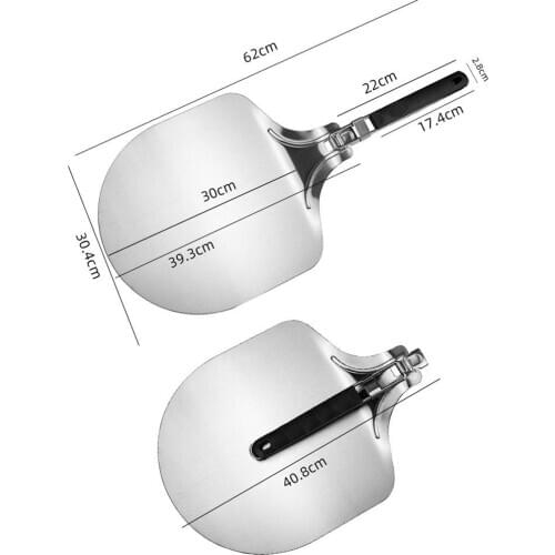 Stainless Steel Pizza Peel Shovel Barbecue Spatula for Baker & Chef