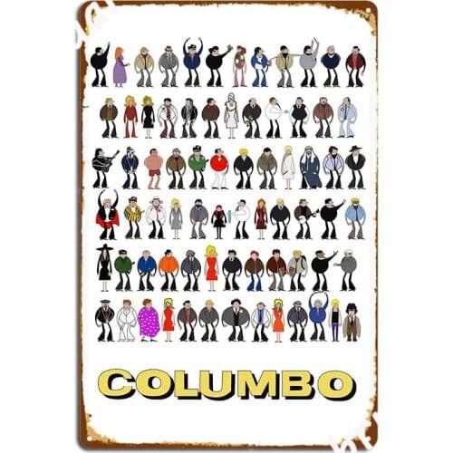 Columbo The Murderers Metal Sign Create Wall Cinema Kitchen Plaques Tin Sign Posters