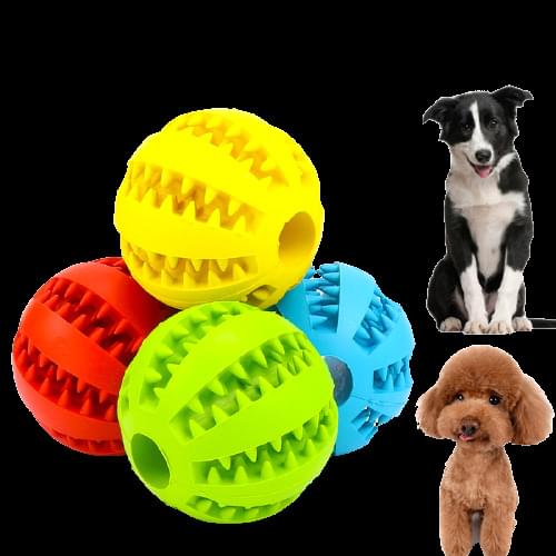 Pet Rubber Toy Ball Molar Clean Tooth Leaking Ball Soft and Bite Resistant Environmentally Friendly and Non-Toxic Resistant
