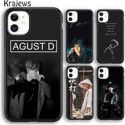 Krajews Agust D Suga soft Phone Case Cover For iPhone 5s SE 2020 6s 7 8 plus X XS XR 11 12 mini pro max coque Shell