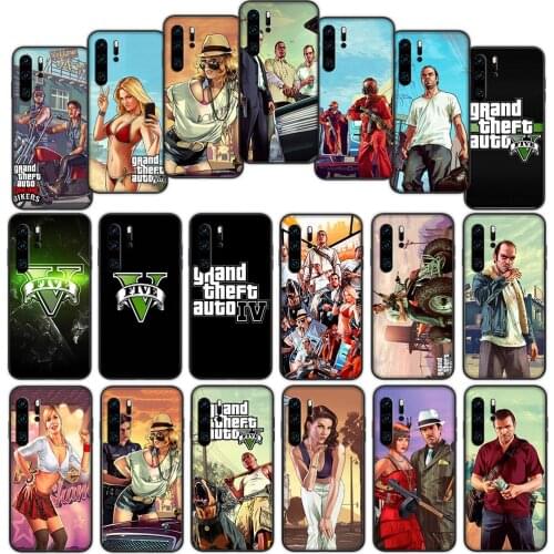 Grand Theft Auto V Soft Cover Case for Huawei P40 P30 P20 P10 Lite Pro Nova 5t
