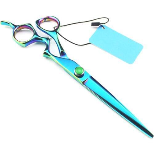Professional Japan 440c 7'' Green Pet dog grooming hair scissors Cutting Barber haircut scissor cut shears Hairdressing Scissors
