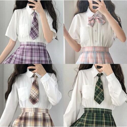 Original Design Womens White/Black Blouse Peter-Pan Collar JK Uniform Office School Shirt Cute Girl Daily Long Short Sleeve
