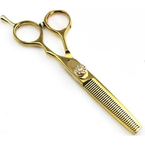 Professional titanium 9cr13 6.0 inch 5.5 inch thinning shears barber cut hair scissors set hairdressing scissors Free Shipping