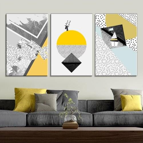 Simple Abstract Painting, Modern Aesthetic Mural Printing Canvas Painting Line Aesthetics of Abstract Poster Wall Painting 60x90
