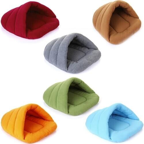 Cats Bed Kennel House Sleeping Mat Nest Dogs Lamb Velvet Cushion Pet Cave Dog Cushion Slipper House Kennel Sleeping Pad