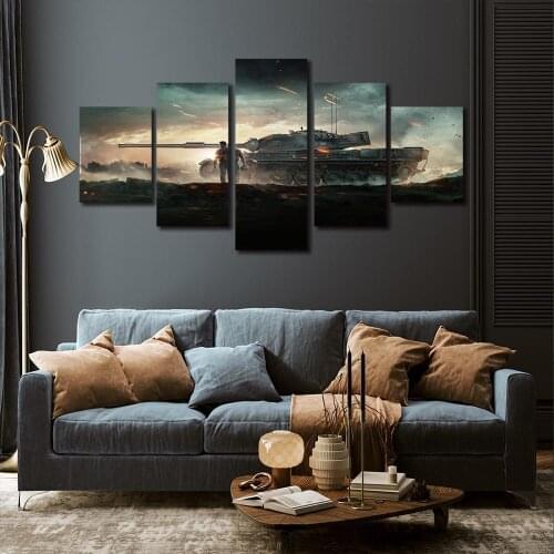 Modern Canvas Poster Man Machine Leopard Wall Art Print Painting Wall Art Pictures Home Decor No Frame