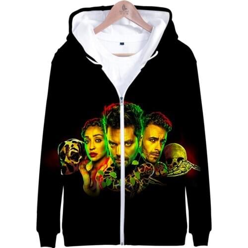 3D preacher Print Zipper Hoodie teenage 3D Cap Hoodies Sweatshirts Men/Women Harajuku preacher Zipper Hooded Coats Cool