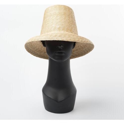 TOMKHU Custom Popular Lamp Shape Sun Hat for Women Big Wide Brim Summer Beach Hat Ladies High Top Straw Hat UV Protection Trave