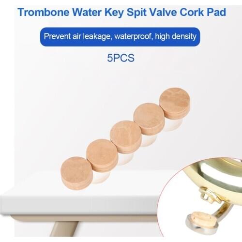 Trombone Water Key Spit Valve Cork Pad Set of 5 Wind Instruments Accessories