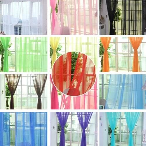 Tulle Curtains for the Kitchen Living Room Solid Sheer Curtains Tulle on the Windows Drapes Window Screen 100x270cm