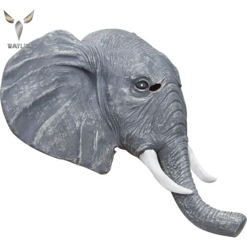 WAYLIKE Halloween Elephant Mask Realistic Adult Size Cute Animal Mask Halloween Makeup Carnival Halloween Funny Mask