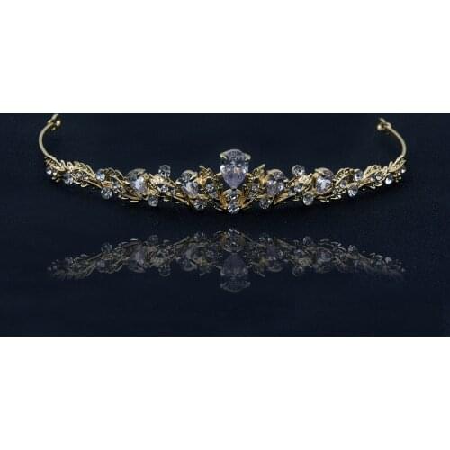 ZMHP332 Sparkling Full Rhinestone Bride Crown Wedding Hair Accessories Women Headdress with Gold Silver Korea Style Hairband