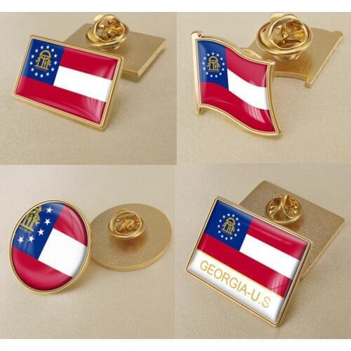 Georgia(US) Flag Brooch/Badges/Lapel Pins