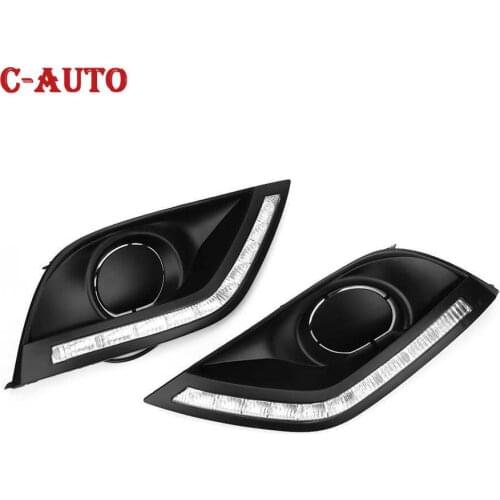 1Pair Car LED DRL Daytime Running light With Yellow Turn Signal Function For Nissan Almera Latio Sunny Versa 2014 2015 2016 2017