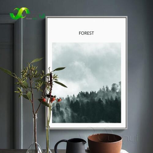 1 Pcs Modern Nordic Oil Painting Nordic Landscape Poster Wall Decoraction Home Art Cuadros For Living Room HD Prints Unframed